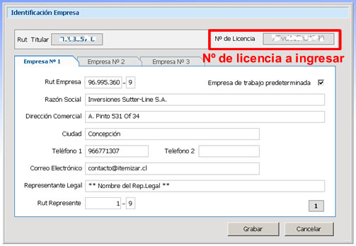 licencia vigente